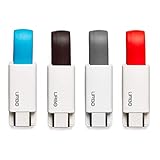 Urbo Keyring Charger Cable with USB-A to Type-C Connector with 56k ohm pull-up resistor for Devices such as Samsung Galaxy Note 7/S8, LG G6/V20 and others (Multi)