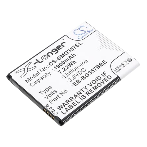 CS-SMG357SL Batterie 1900mAh Compatible avec [Samsung] Galaxy Ace 4 LTE, Galaxy Ace Style LTE, SM-G357, SM-G357FZ, SM-G357M remplace BG357BBU, BG357BBZ,...