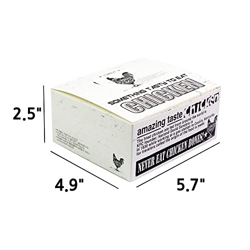 FEXTA I like Fried Chicken Containers Small - (50 Pack) 5.7" X 4.9" X 2.5" Food Take Out Box Fried Rice Burgers French fries Nachos Salad Fish and Chips Paper Packaging — view 2