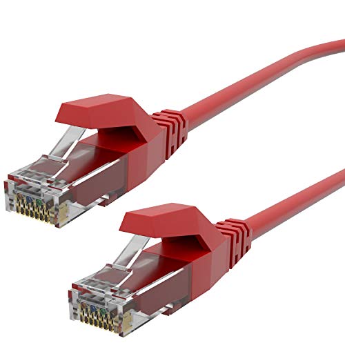 AIXONTEC 12 m RJ45 Netzwerkkabel LAN Kabel Rot RJ-45 Patchkabel Gigabit UTP RJ 45 Stecker ungeschirmt Ethernetkabel DSL Switch Router Power LAN kabel Modem Patchfelder