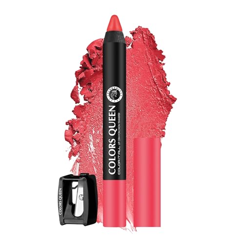 Image of Colors Queen Color It All Long Lasting Crayon Lipstick | Up to 18 Hours Stay | Creamy Matte Finish | Waterproof & Light Weight| Smudge Proof & Non-Transferable | Lipstick for Women (Pink Up,3.5g)