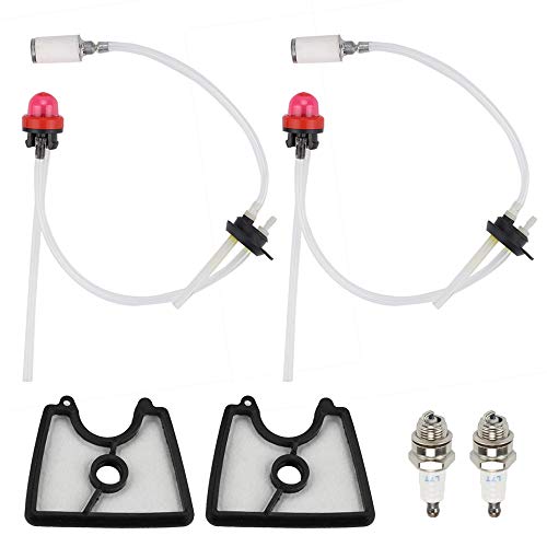 Buckbock 2 Packs 581798001 Fuel Line 581798001 air Filter kit fit for 125B 125BX 125BVX Handheld Leaf Blower with Spark Plug