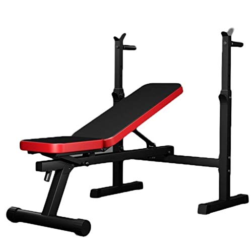 Support de Squat Bench Press Support d&rsquo;haltères de Fitness pour Hommes Étagère multifonctionnelle Support réglable Salle de Sport intérieure à Domicile Support de Musculation pliab