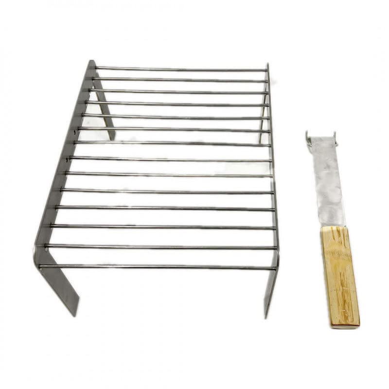 QEM Grille sur Pied en INOX avec Manche Amovible