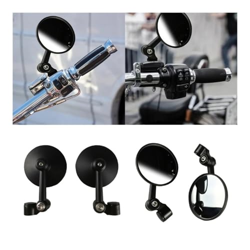 Espejos retrovisores para motocicleta de cristal convexo premium y diseño antirreflejos