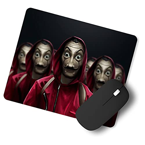 Image of Chiraiyaa Moneyheist Designer Printed Premium Mouse pad with Anti-Skid Base and Smooth Gliding (9 in x 7.5 in)