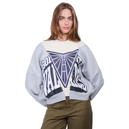 Ultra Game WNBA Official Womens Super Soft Showtime Crew Sweatshirt Golden State Valkyries Heather Gray Small