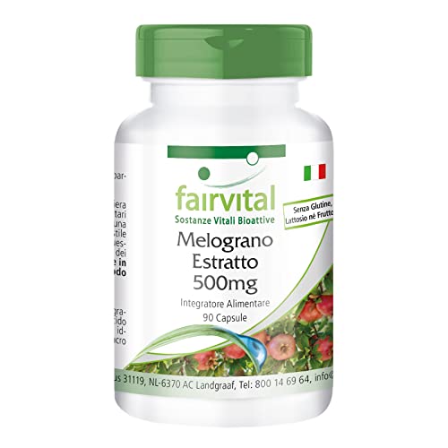 Fairvital | Melograno 500mg - 1 mese - VEGAN - alto dosaggio - 90 capsule - ricco di acido ellagico