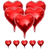 EXAOMBLE ホイルハートバルーン 10個セット パーティー用品 バレンタインデーパーティー飾り ウェディング装飾 写真撮影用小道具 室内壁飾り