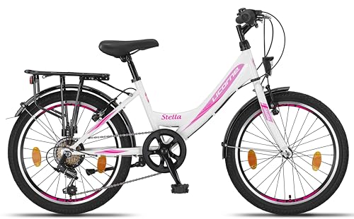 Miniatura 7 de Licorne Bike Stella Premium City Bike - Bicicleta De Ciudad 20 Pulgadas, 6 Velocidades, Shimano, Para Niñas, Hombres Y Mujeres, 21 Velocidades, Color Blanco, 20 Pulgadas