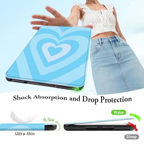 Image of CoBak Lightweight Stand Cute Case for 7 inch Kindle Paperwhite 12th Gen 2024 and Kindle Colorsoft with Right Hand Strap - Compatible with iPhone MagSafe, for Samsung /Anker Wireless Charging Pads