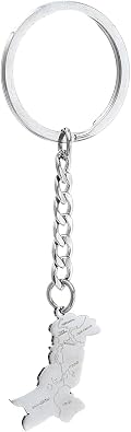 Stainless Steel Pakistan Map With City Keychain Necklace Pakistani Maps Jewelry