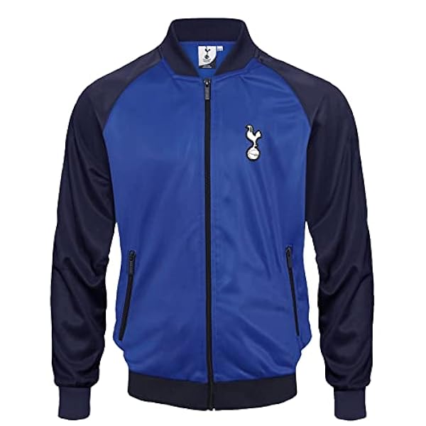 Tottenham Hotspur FC - Chaqueta de entrenamiento oficial - Para hombre - Estilo retro - Azul marino