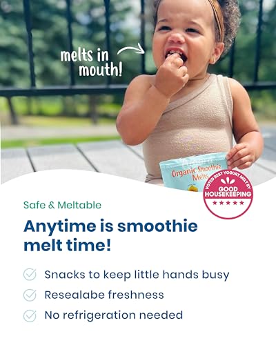 Amara Smoothie Melts - Carrot Raspberry - Baby Snacks Made With Fruits and Vegetables - Healthy Toddler Snacks For Your Kids Lunch Box - Organic Plant Based Yogurt Melts - 6 Resealable Bags - Thumbnail 5