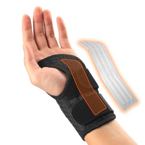 Carpal Tunnel Wrist Brace Night Support Day & Night,H HOME-MART Wrist and Thumb Brace with Splint for Women and Men,Fit Left Hand,Adjustable Wrist Support Wrap for Dequervain's Tenosynovitis, Tendonit