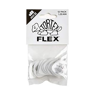 Jim Dunlop 468p1.35 Tortex Flex Jazz III médiator de guitare, 1,35 mm, blanc – lot de 12 - Les Beatles, Paul McCartney, John Lennon, RIngo Starr, George Harrison Jim Dunlop 468p1.35 Tortex Flex Jazz III médiator de guitare, 1,35 mm, blanc – lot de 12 – Image 2