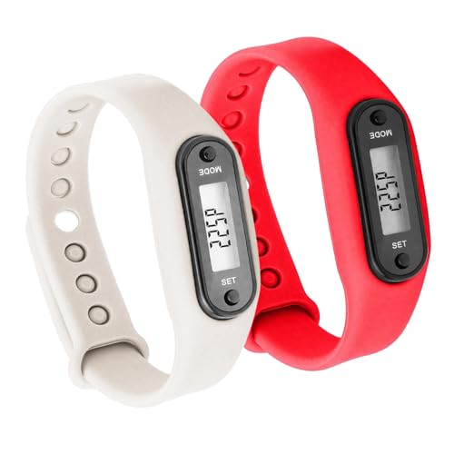 atnayo 2 Pcs Step Counter Watch for Women Men, Waterproof & Dustproof Pedometer Watch for Running & Jogging