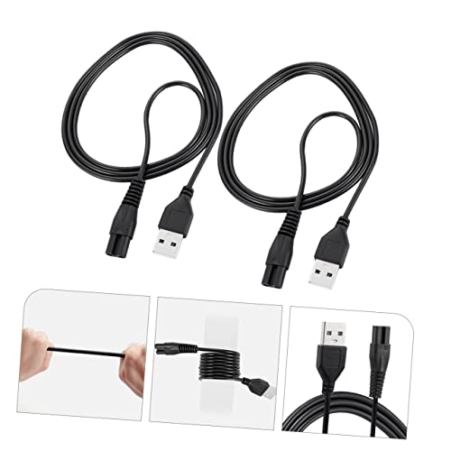 minkissy 2Pcs Cabo De Barbear Universal Cabos De Carregamento Barbeador Elétrico Masculino Cabo De C