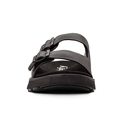Gravity Defyer Men's G-Defy Black Heston Leather Sandal 11 M Us - Versocloud Multi-Density Shock Absorbing Stress Recovery Slides #TOP28