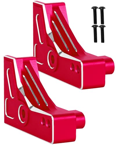 RcarmubWow RC Rear Shock Tower Upgrades Part for 1/10 Slash 2WD,Rustler 2WD,Stampede 2WD,Alloy Aluminium Rear Shock Tower Hops Up,Replace #3638,Red