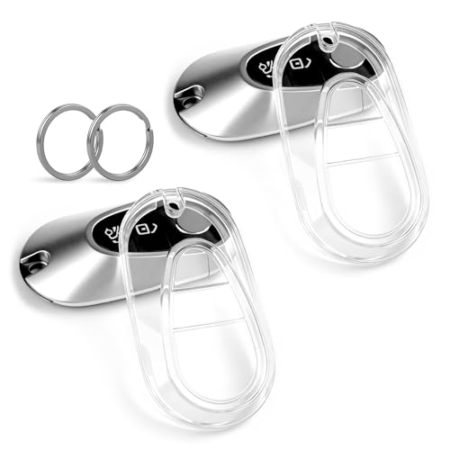 Amazauto Clear TPU Key Fob Cover, Compatible with Mercedes-Benz C E S CLE GLC EQS EQE Class 2021-2025 2026 etc, Transparent Soft Key Case (Clear, 2 Pcs)
