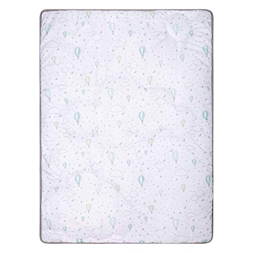 Sammy & Lou Starry Dreams 4-Piece Baby Nursery Crib Bedding Set, Includes Quilt, Fitted Crib Sheet, Crib Skirt, And Plush Toy #TOP3