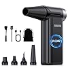 ZasLuke Compressed Air Duster, 300000RPM Cordless Electric Air Blower with Brushless Motor, 8-Gear Adjustable Mini Blower with Fast Charging, Dust Blower for Computer, Keyboard, House, Outdoor and Car