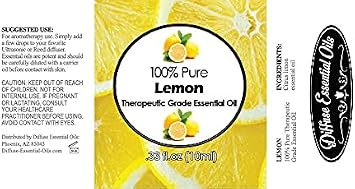 Diffuse Essential Oils 10ml - Lemon Essential Oil - 0.33 Fluid Ounces