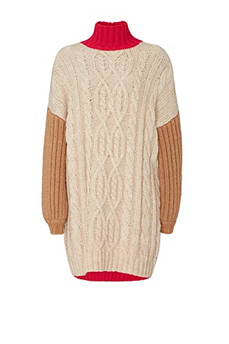 Image of Moon River Women's Colorblock Oversized Turtleneck