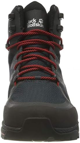Jack Wolfskin Men's Force Striker Texapore Mid Hiking Shoe Boot, Phantom/Red, 10 | Image 1