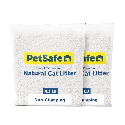 PetSafe ScoopFree Non-Clumping Natural Cat Litter, No Chemicals, Dyes or Fragrances, 4.2 Lb Bag...