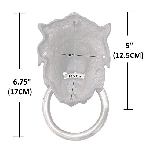 Esplanade - 6.75" Inches Brass Lion Face Door Knocker - Door Decor | Home Decor #TOP4