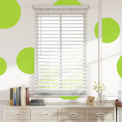 SZXIMU 2" Cordless Room Darkening Window Blinds, 27" W x 64" H White