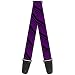 Buckle-Down Guitar Strap Diagonal Stripes Black Purple 2 Inches Wide (GS-W30439)