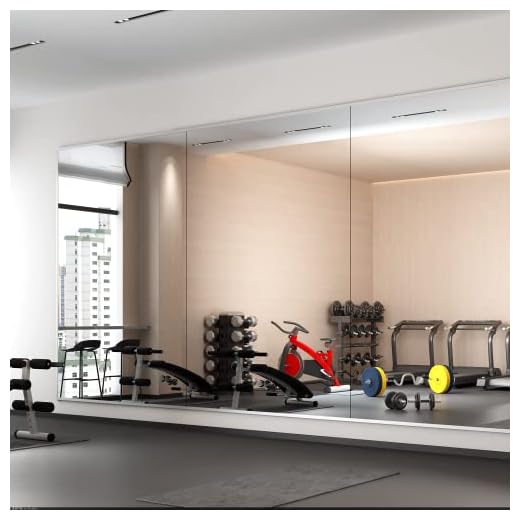 Murrey Home Gym Mirrors for Home Gym 48"x32" Workout Mirrors Large Wall-Mounted Mirror Gym Mirrors for Fitness Exercise Dance, 1 Pc
