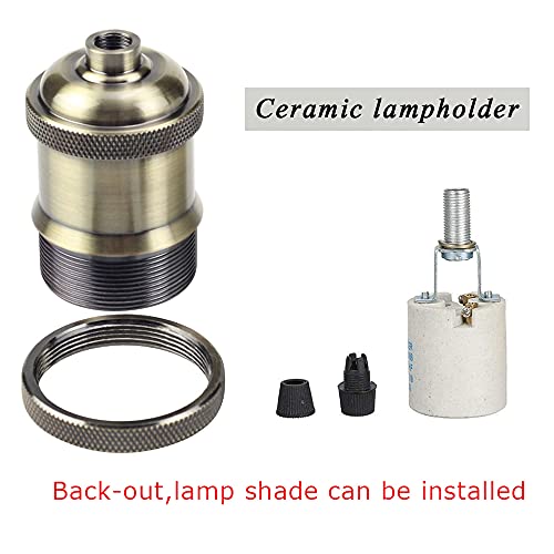 Stglighting J-Type Track Pendant Light Black Weave Rope Cord Bronze Iron Socket Retro Style Mini Lighting Industrial Factory Heads Pendant Lighting Bulb Sold Separately Customizable Diy Project #TOP3