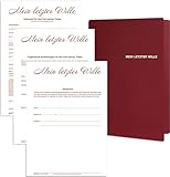 RNKVERLAG Testament 'Mein letzter Wille' in einer hochwertigen Mappe für 1 Person inkl. Schreibbogen, Vollmacht und Anweisung für den Todesfall, 1 Stück