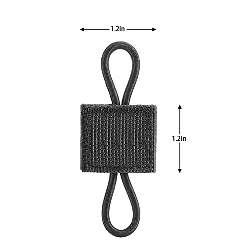 Frtkk Pack Of 10 Tactical Gear Holder Clip Molle Web Dominator Elastic Strings Buckle For Tactical Vests Backpacks Molle Bags (Black-1#) #TOP1