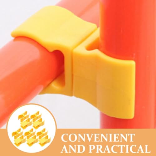 Geroosaty 10 Stück Outdoor Agility Field Warnstangen-Clip-Schnalle Kunststoff-Eckfahnenmast-Anschluss für Sport, Training, Warnung Langlebig