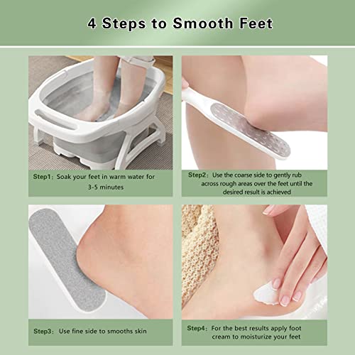 Feiccier 2 Pcs Double Sided Professional Foot Files, Stainless Steel Feet Callus Remover, Foot Rasp For Cracked Heel, Callus, Dry And Foot Corn Removal, Pedicure Feet Scrubber For Dead Skin. #TOP4