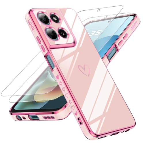 Coque de luxe Moto G 2026 souple plaquée ornée de verre trempé robuste