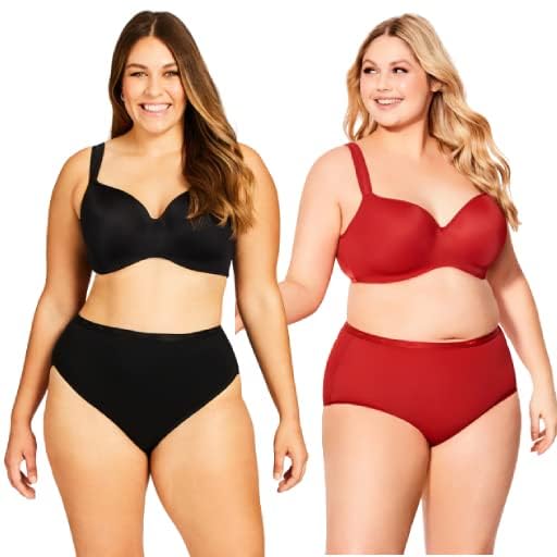 BRADEX Women's Big Size High Waist Panties| with Stain Free Fabric | Super Soft and Comfortable Pure Cotton Ladies Panties | (Pack of 2) (Multicolor)