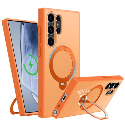 Aropuktek for Samsung Galaxy-S22-Ultra Case/S23-Ultra Phone Case, Orange