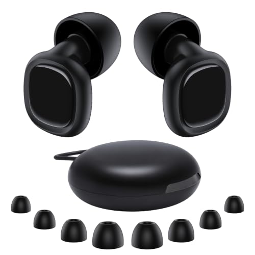 Ultra Soft Ear Plugs - 55dB (SNR) Noise Reduction Hearing Protection - Reusable Earplugs Flexible Comfortable Fit for Noise Sensitivity, Sleep, Work, Study, Airplane, Concerts & Festivals (Black)