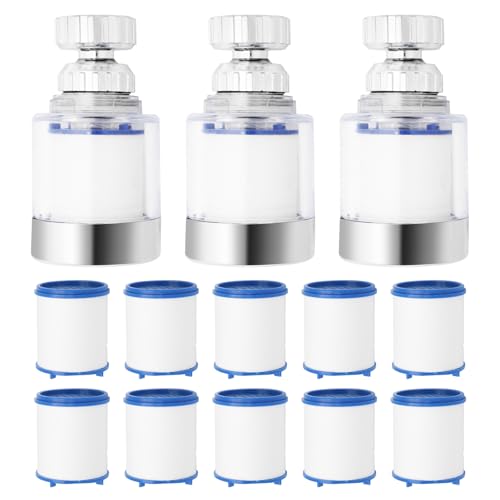 OSVJE 3 Pack Sink Water Filter, Universal 360° Rotating Bathroom Sink Filter Faucet Purifier, Removes Heavy Metals and Hard Water for Home Bathroom Kitchen