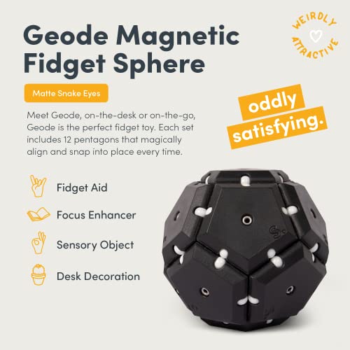 Speks Matte Geode - Pentagons 12-Piece Set -Snake Eyes - Fun Desk Toy For Adults #TOP1