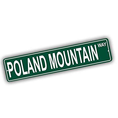 Brotherhood Aluminum Street Sign for Poland Mountain - Maine Man Cave Decor