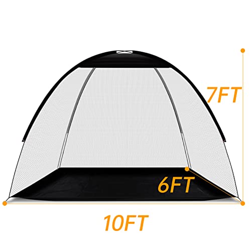 Gagalileo Golf Rplacement Net White, 10X7X6Ft Golf Net Replacement,Golf Nets For Backyard,Golf Nets For Indoor Use,Quick Setup Replacement Netting #TOP3