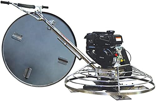 Tomahawk 36" Power Trowel Walk Behind Gas Power 6 HP Kohler Engine with Combo Blades Float Pan for Concrete Finishing Cement Floor Surface