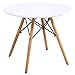 Costzon Kids Table and Chair Set, 5 PCS Mid-Century Modern Style Kids Desk Set w/Wood Legs, Iron Frame for Dining Drawing Playing & Strong Bearing Capacity, Toddler Table and Chairs (White)